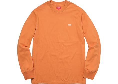 supreme metallic box logo l/s tee light orange|Supreme Metallic Box Logo L/S Tee 'Light Orange'.